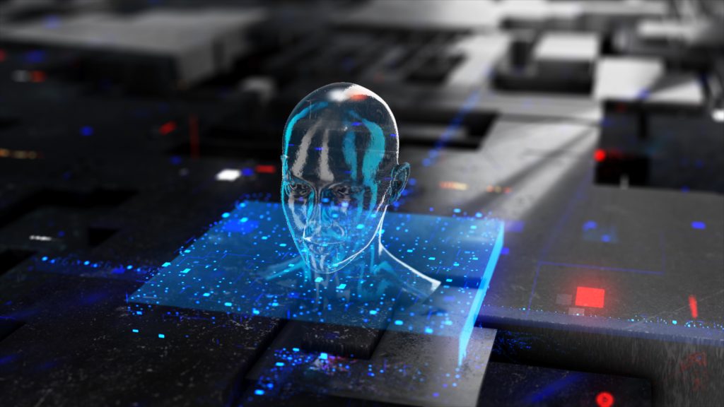 A 3d image of a man in a futuristic city - 3d stock photos, royalty-free images.