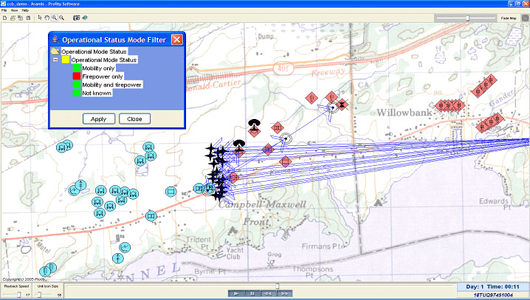 A computer screen showing a map of a location.