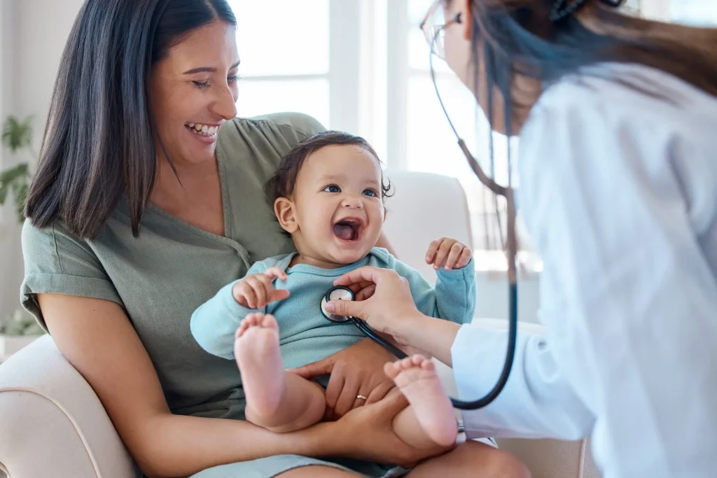 child with a doctor